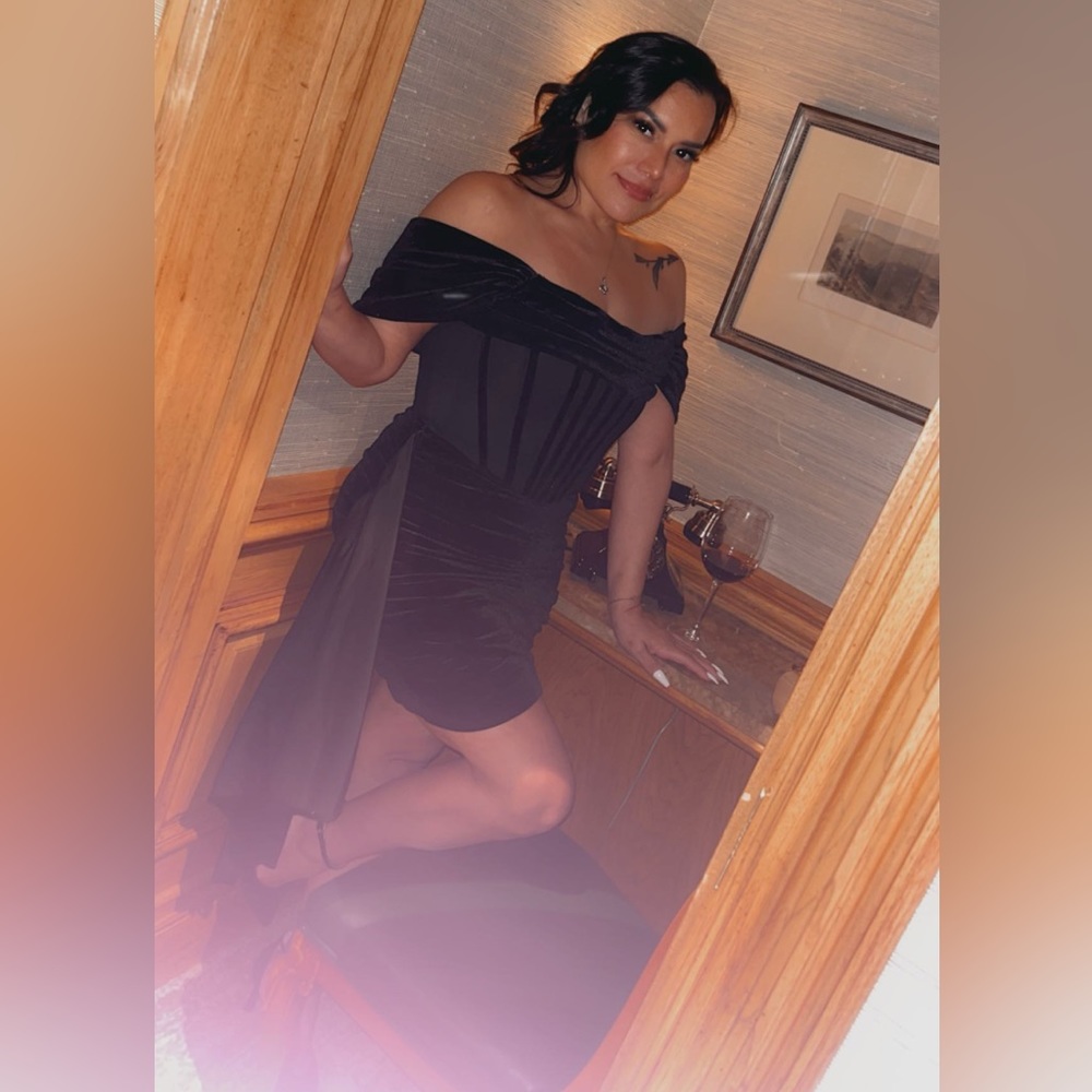 black velvet corset dress size small